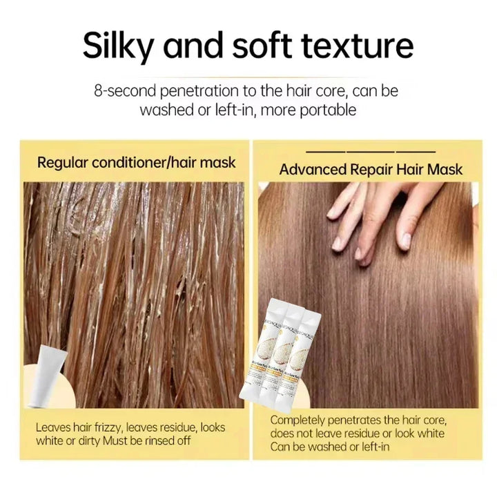 Repair Damage Frizz Tangles 5 Seconds Soft Smooth Care Natural Repair Professional Prevent Dryness Split Ends Magical Hair Mask