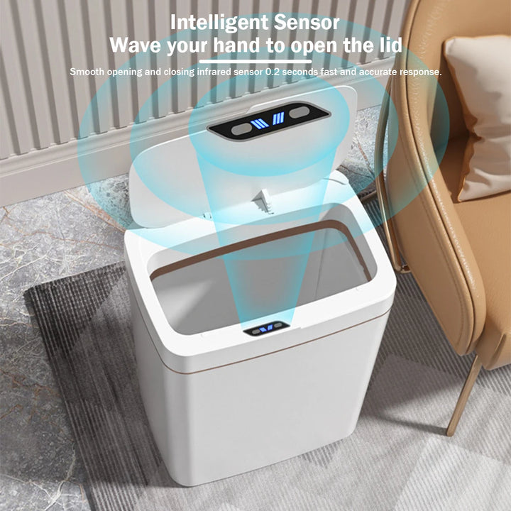Smart Trash Can 15L – Auto Sensor & Self-Sealing Technology