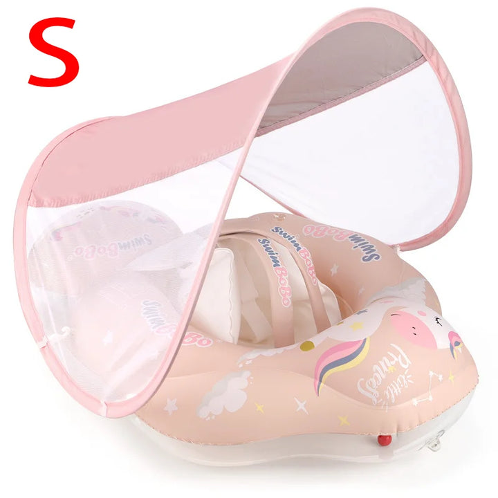 Baby Swimming Float With Canopy Inflatable Infant Ring Kids Pool Accessories Circle Bathing Summer Toys