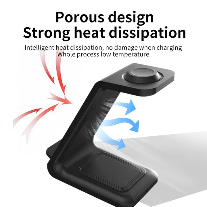 VIKEFON 30W Wireless Charger for iPhone – Type-C, Stand & Cable
