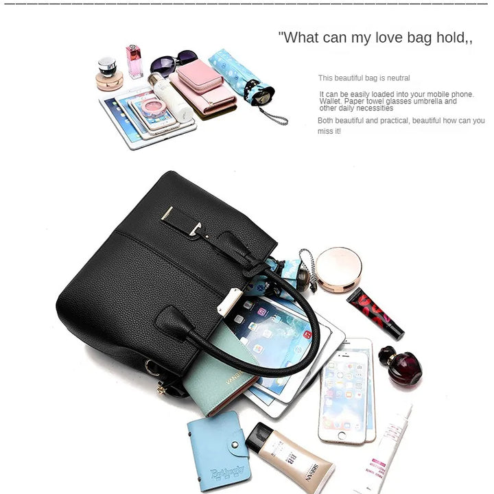 Women's Soft PU Handbag with Zipper – Fashion Style and Versatile Use | Dawndesslo