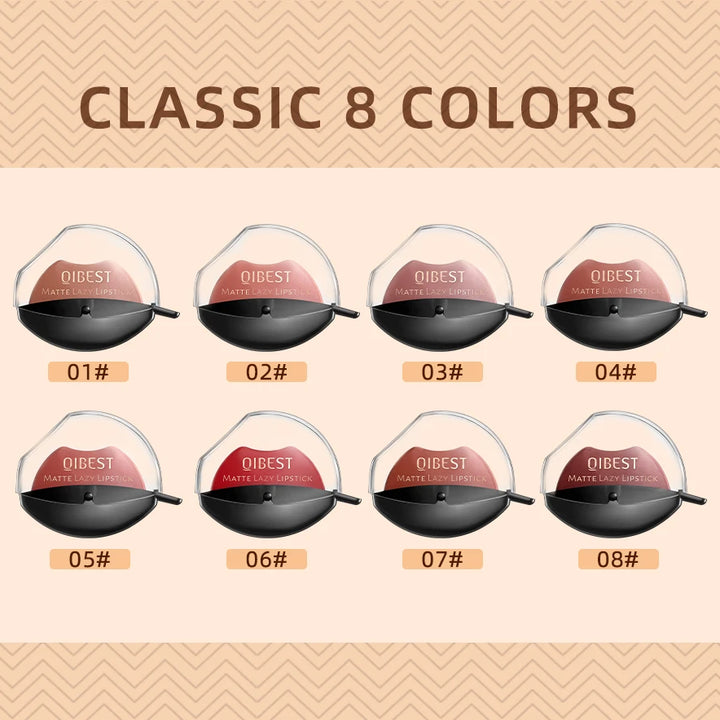 Lip-shaped lipstick seal Sip into makeup lazy blush lipstick Matte makeup effect Moisturizing lip gloss Waterproof non-stick cup