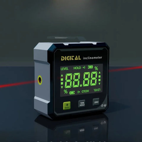 Rechargable Magnetic Digital Laser Inclinometer Multifunctional Electronic Digital Protractor Slope Horizontal Measuring Tools