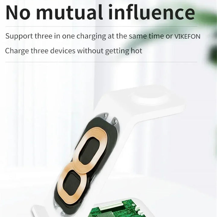 VIKEFON 30W Wireless Charger for iPhone – Type-C, Stand & Cable