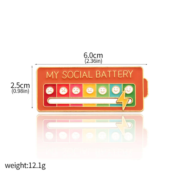 Hot Toys Modern Round Enamel Brooch – Zinc Alloy | Unisex Pin