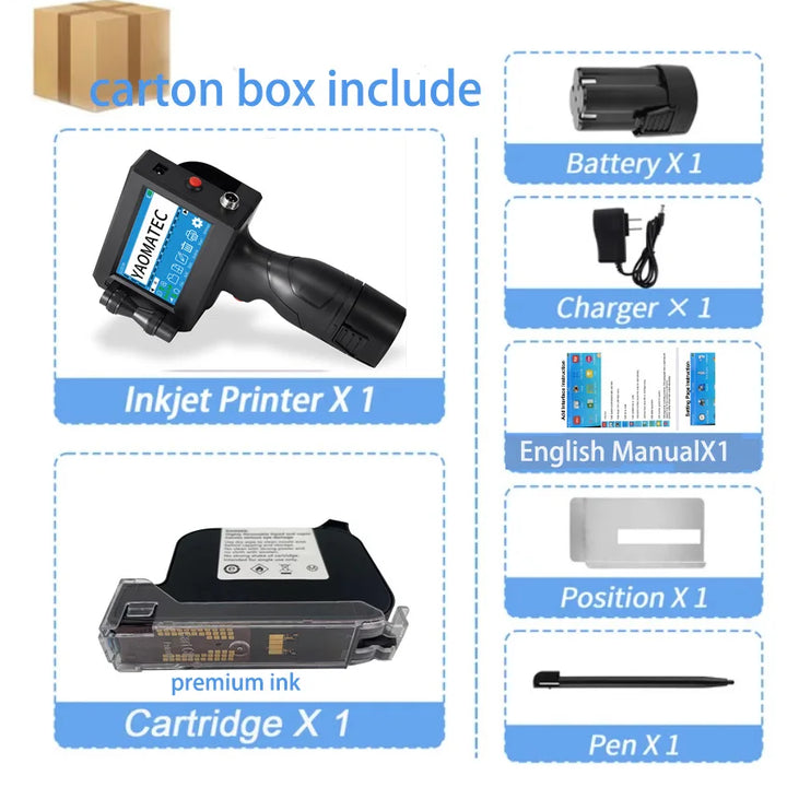 S1730/1750  28 language date number logo expiry date label plastic carton hand jet handheld thermal inkjet printer