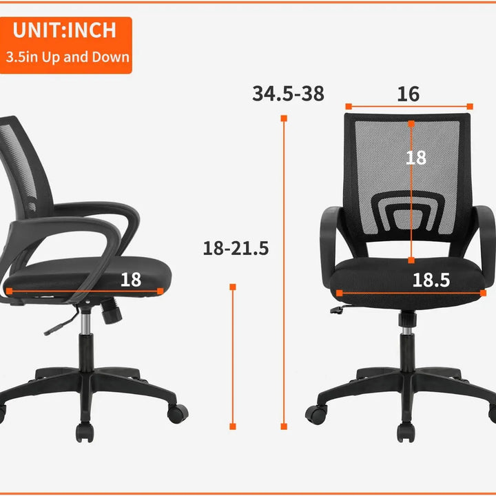 Ergonomic Home Office Chair – Adjustable Height & Lumbar Support