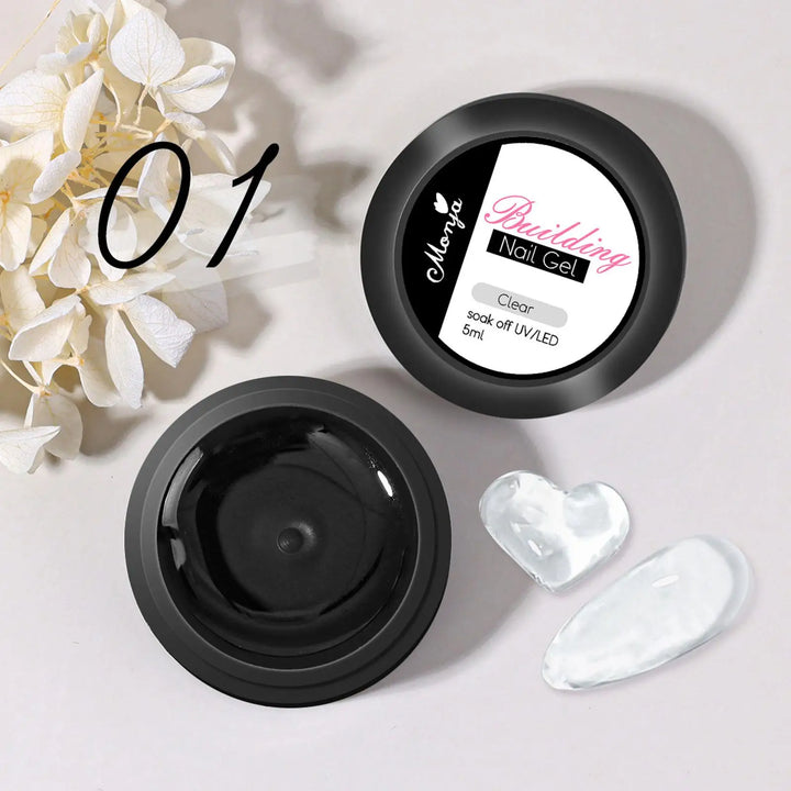 5ML Solid Builder Gel For Nails Hard Gel Extension Builder Nail Gel,Non-Sticky 3D Sculpture Diy Nail Poly Art Gel New