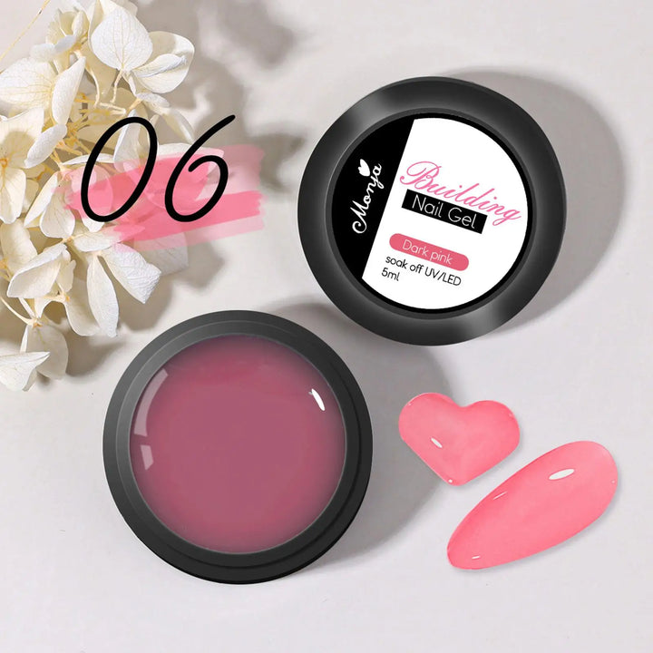 5ML Solid Builder Gel For Nails Hard Gel Extension Builder Nail Gel,Non-Sticky 3D Sculpture Diy Nail Poly Art Gel New