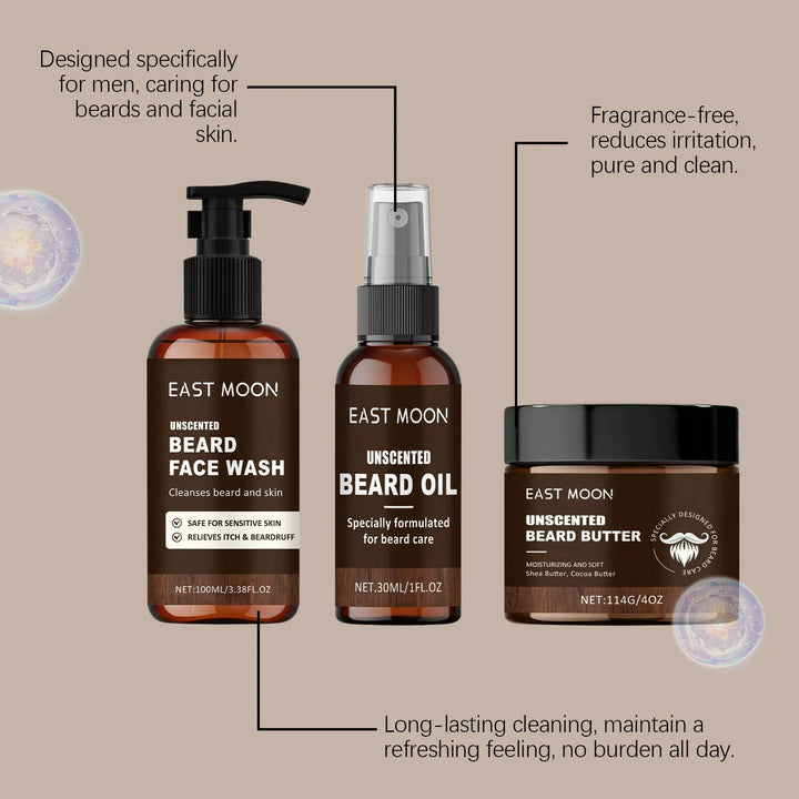 East Moon Beard Care Series Moisturize Split Ends Keep Smooth Dashing Gentlemen Regrowth Enhancer Gifts For Men Beard Growth Oil