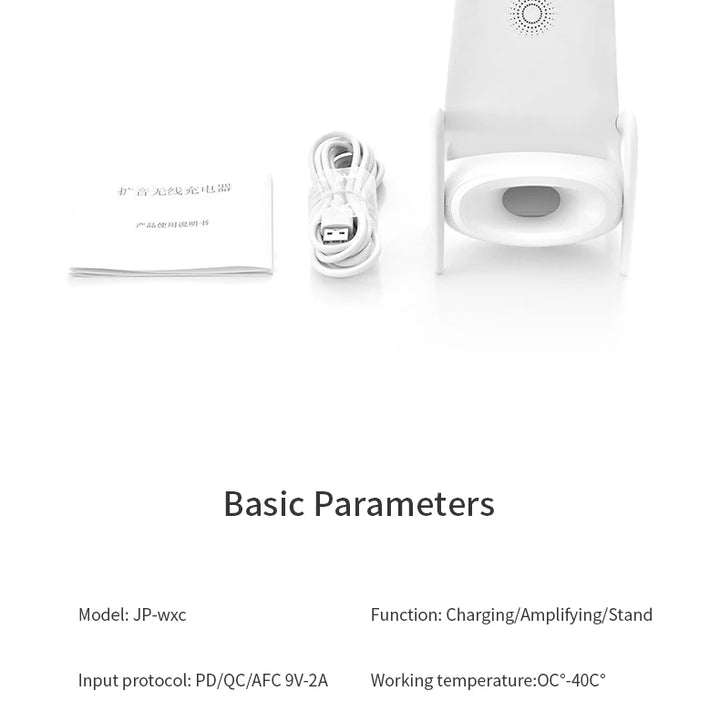 3-in-1 Chair-Shaped Wireless Charger & Phone Stand