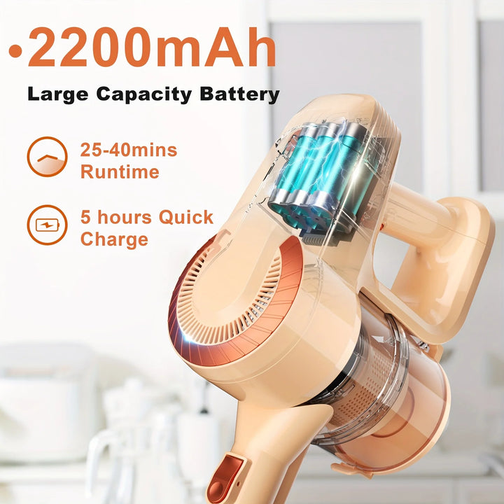 INSE N3003 Cordless Vacuum Cleaner – 175W, Portable with HEPA Filter