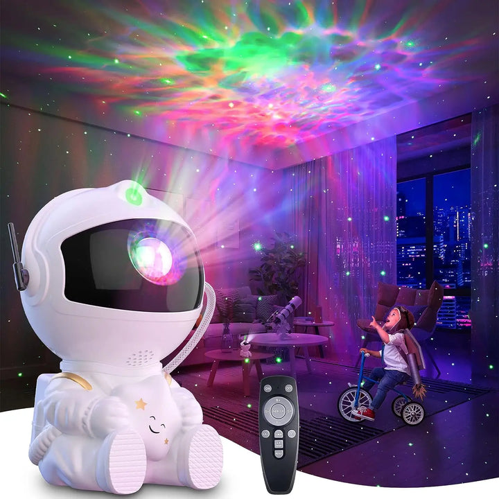 Galaxy Projector Rocket Astronaut – LED Night Light 5V for Bedroom or Gift