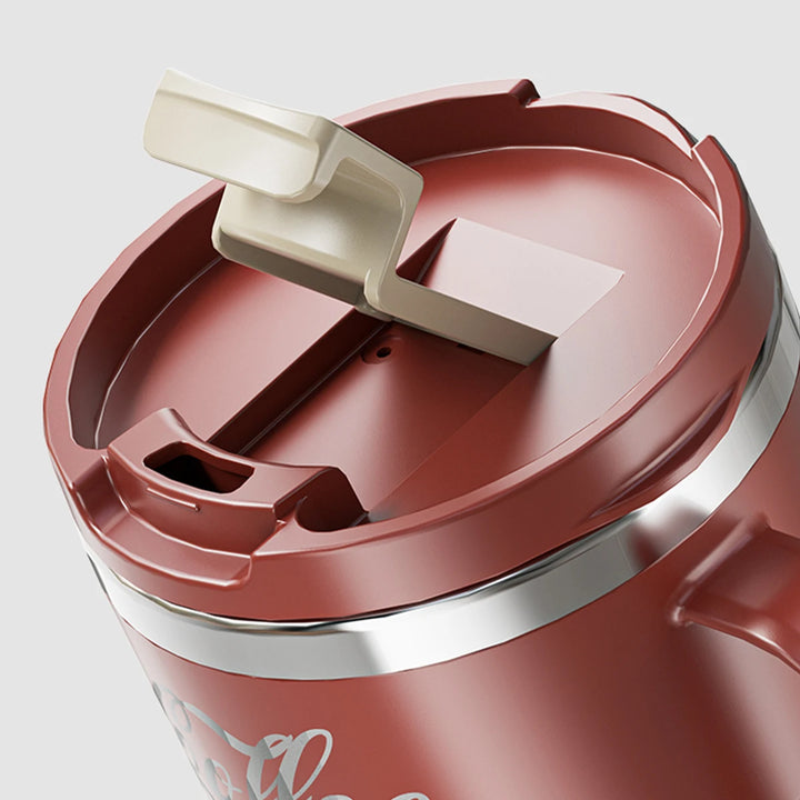 400/480ml Stainless Steel Thermal Cup with Lid and Handle – WORTHBUY