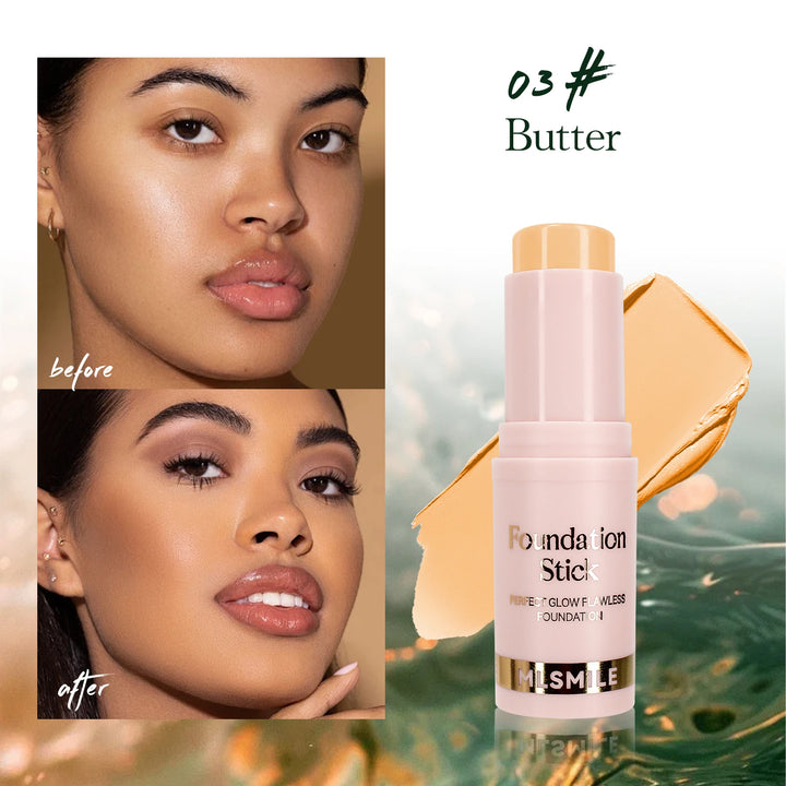 Foundation Stick - Matte Finish, Blendable Cream Formula with Natural Glow, Long-Lasting, Waterproof, Easy-to-Use Makeup