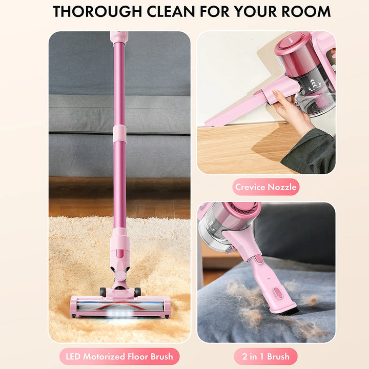 Homeika Portable Vacuum Cleaner with LCD Display, 3 Modes, 1–2 L Capacity, 110–240 V