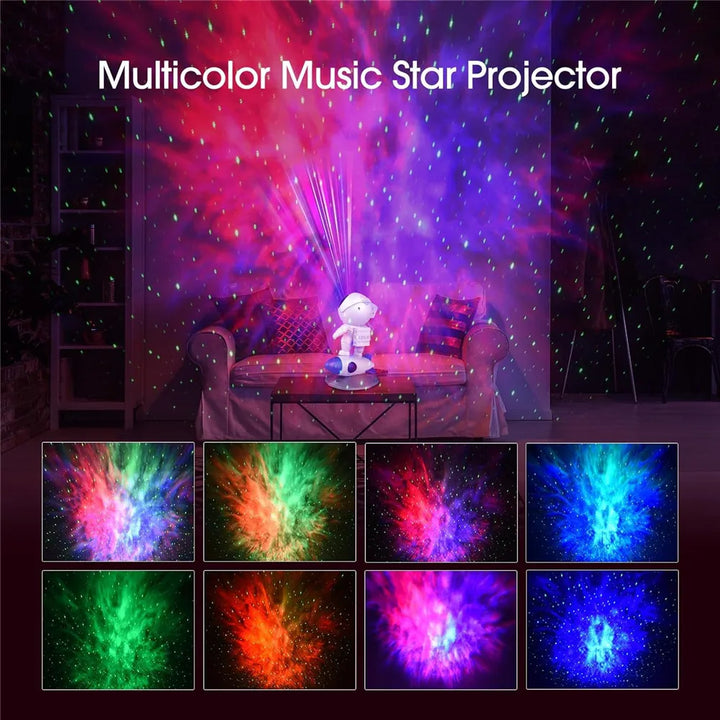 Galaxy Projector Rocket Astronaut – LED Night Light 5V for Bedroom or Gift