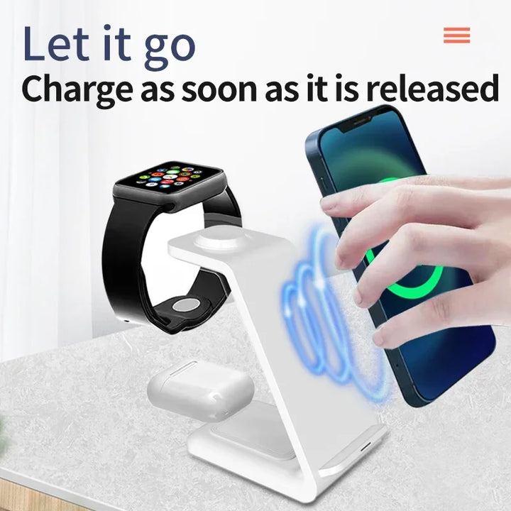 VIKEFON 30W Wireless Charger for iPhone – Type-C, Stand & Cable