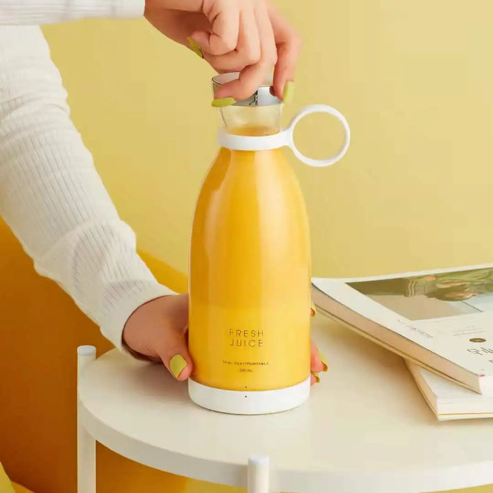 Rechargeable 350ml portable juicer, wireless orange blender, 50W USB fruit mixer, fast shipping from US warehouse