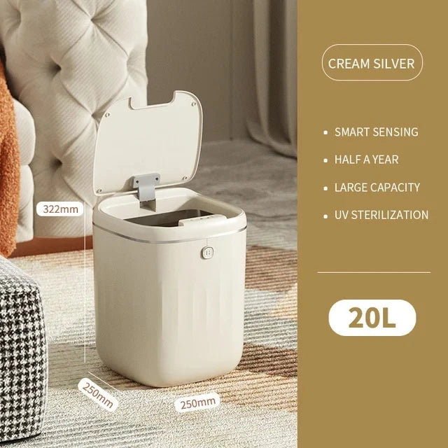 Smart Trash Can 20L – Automatic Sensor & Waterproof Lid