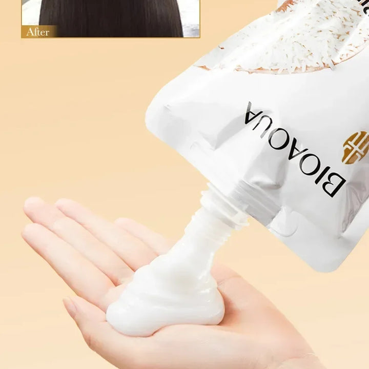 Rice Moisturizing Nourish Hair Scalp Care 400g Magical Keratin Hair Mask 5 Seconds Repair Damaged Frizzy Hair Soft Smooth Shiny