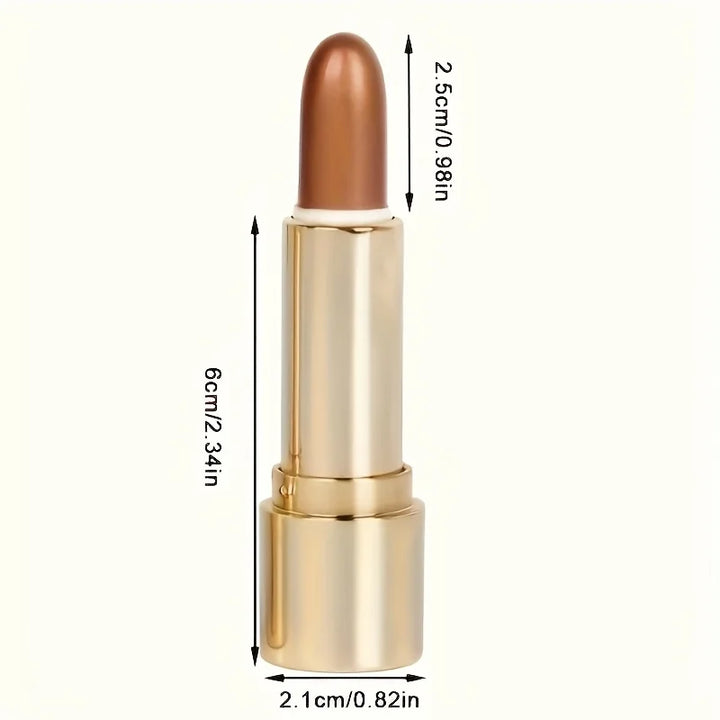 1pc/3pcs/Highlight And Contour Stick, Side Shadow Face Concealer Highlighter Stick, Golden Tube Pearl Shimmering Concealer Stick