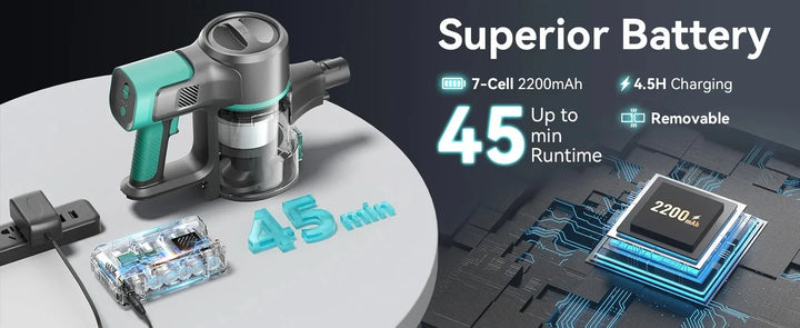 INSE S10K Cordless Vacuum Cleaner – 350W Portable, 1–2L Capacity with Crevice Nozzle