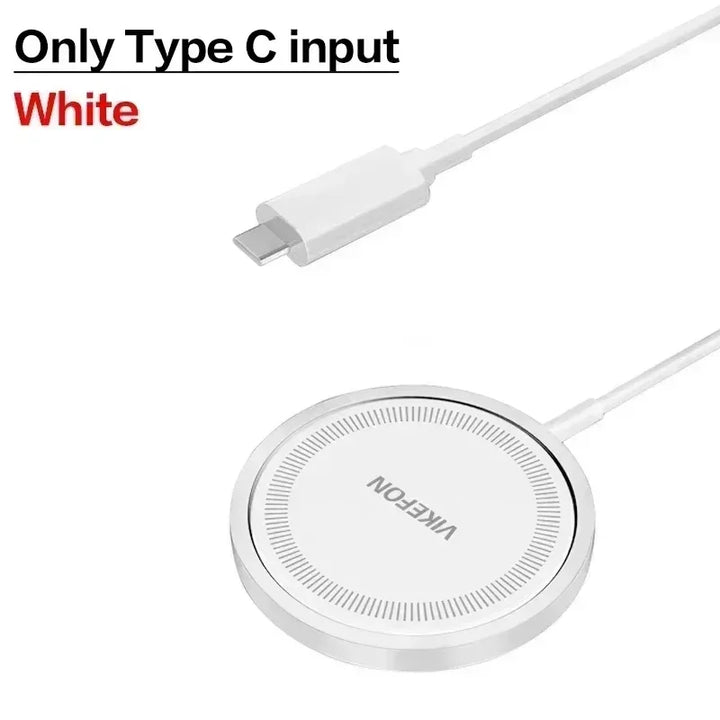 VIKEFON 30W Magnetic Wireless Charger – iPhone, Type-C