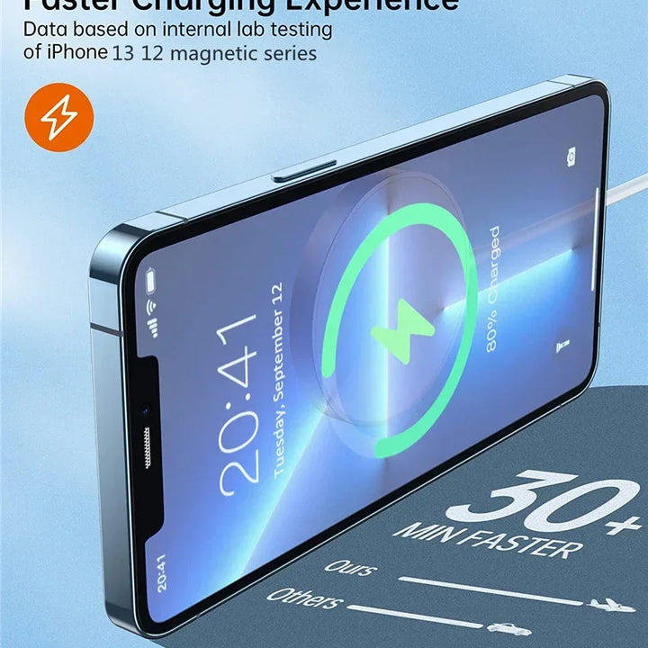 VIKEFON 30W Magnetic Wireless Charger – iPhone, Type-C