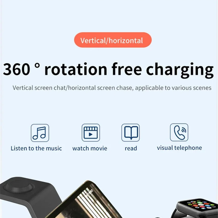 VIKEFON 30W Wireless Charger for iPhone – Type-C, Stand & Cable