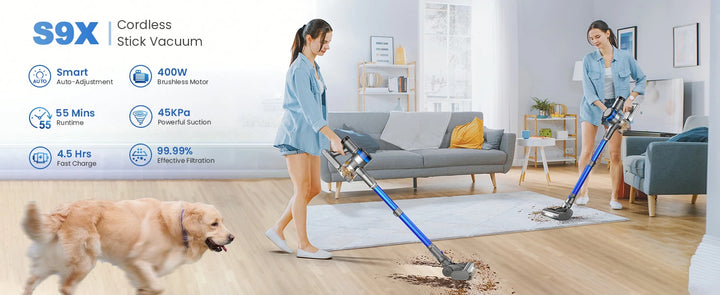 INSE S9X Cordless Vacuum Cleaner – 400W Portable, 1–2L Capacity with Crevice Nozzle