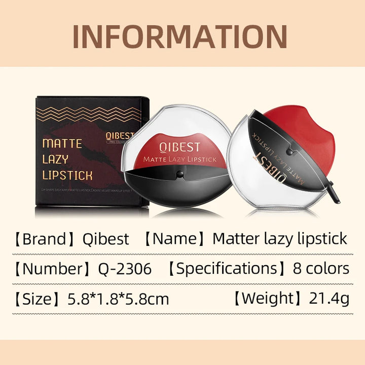 Lip-shaped lipstick seal Sip into makeup lazy blush lipstick Matte makeup effect Moisturizing lip gloss Waterproof non-stick cup