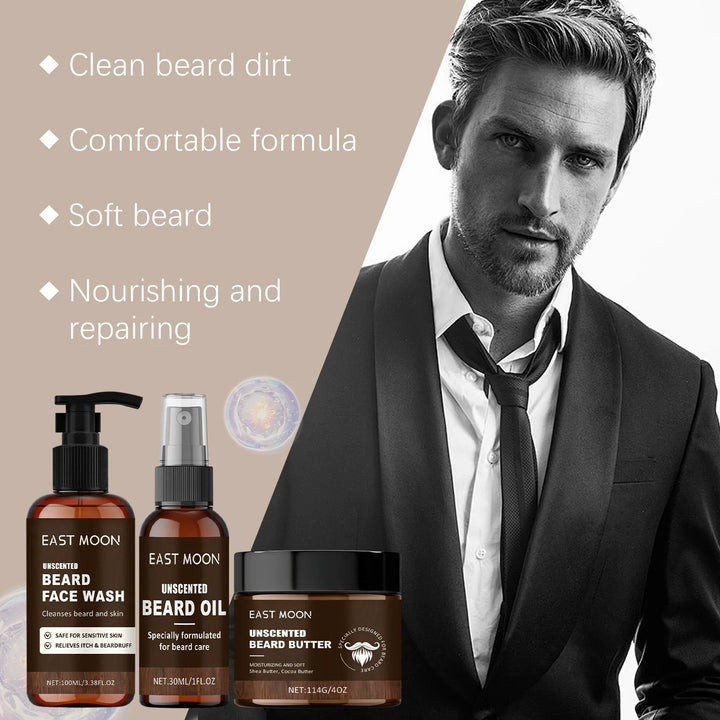 East Moon Beard Care Series Moisturize Split Ends Keep Smooth Dashing Gentlemen Regrowth Enhancer Gifts For Men Beard Growth Oil
