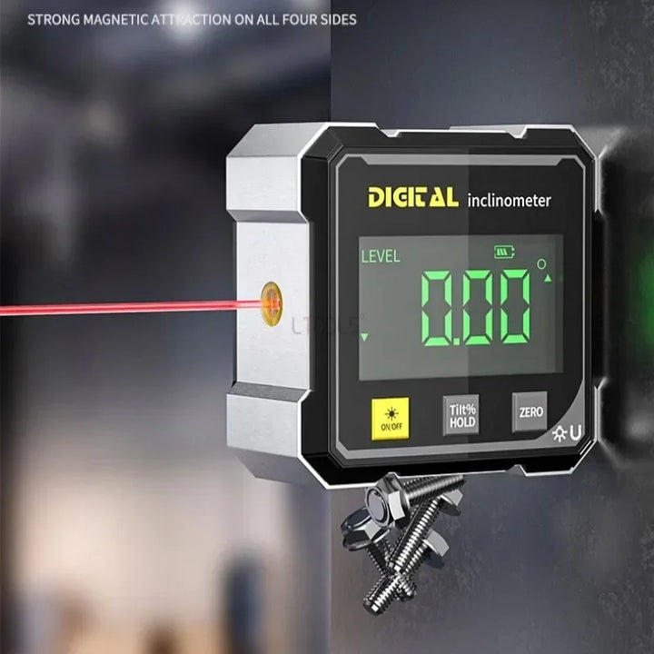 Rechargable Magnetic Digital Laser Inclinometer Multifunctional Electronic Digital Protractor Slope Horizontal Measuring Tools