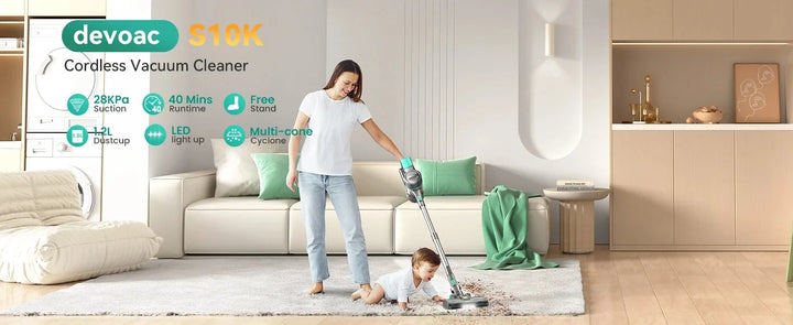 INSE S10K Cordless Vacuum Cleaner – 350W Portable, 1–2L Capacity with Crevice Nozzle