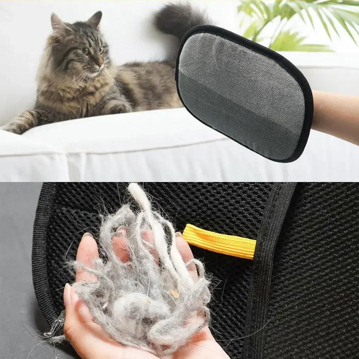 Multi Surface Pet Hair Remover New Grooming Gloves with Static Brush for Dog Cat Sofa Carpet Clothes Dusting Cleaning Tool‌