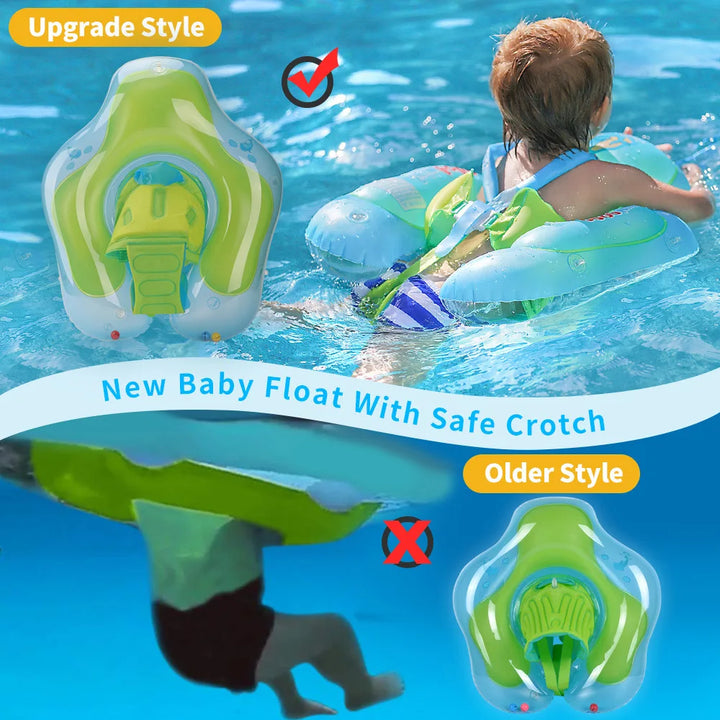 Baby Swimming Float With Canopy Inflatable Infant Ring Kids Pool Accessories Circle Bathing Summer Toys