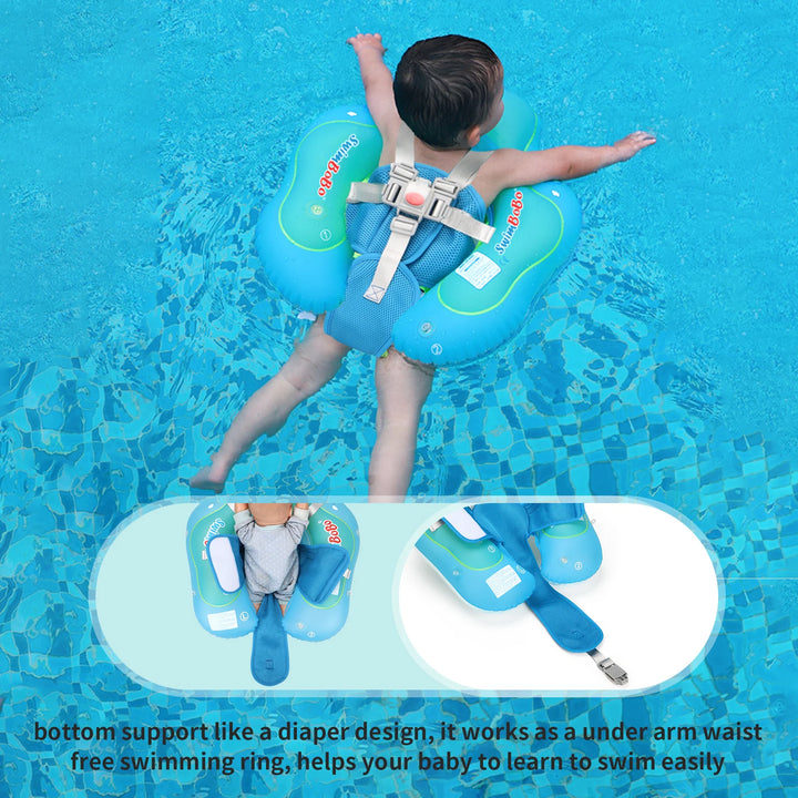 Swimbobo New Upgrade Baby Swimming Pool Float With Canopy Inflatable Infant Floating Ring Kids Swim Circle Bathing Summer Toys
