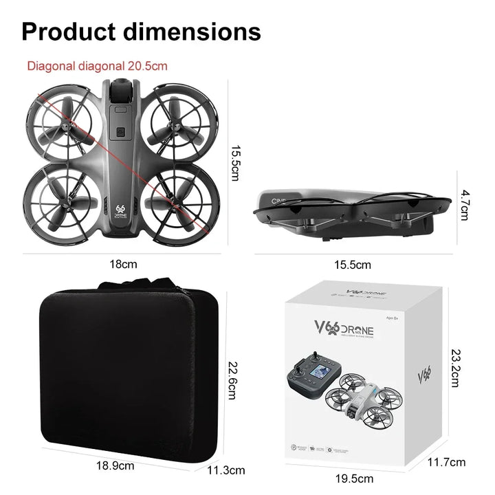 Xiaomi V666 MINI Drone 4K Professional WIFI 5G Dron Obstacle Avoidance Brushless Altitude Headless Mode RC Quadcopter FPV Toys