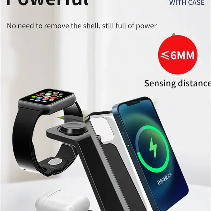 VIKEFON 30W Wireless Charger for iPhone – Type-C, Stand & Cable