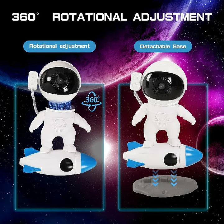 Galaxy Projector Rocket Astronaut – LED Night Light 5V for Bedroom or Gift