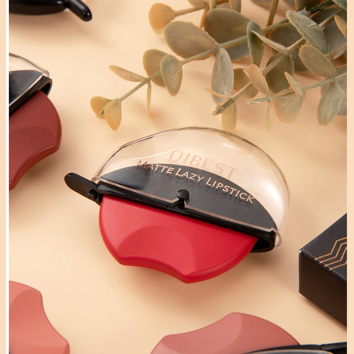 Lip-shaped lipstick seal Sip into makeup lazy blush lipstick Matte makeup effect Moisturizing lip gloss Waterproof non-stick cup