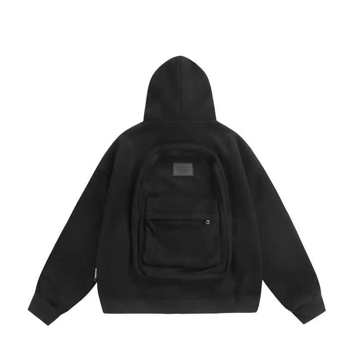 Spring Autumn New Men's American Heavy-duty Hoodie Zipper Backpack Bag Design Sweatshirt Men Women Jacket Hooded For Male Coats