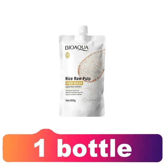 Rice Moisturizing Nourish Hair Scalp Care 400g Magical Keratin Hair Mask 5 Seconds Repair Damaged Frizzy Hair Soft Smooth Shiny