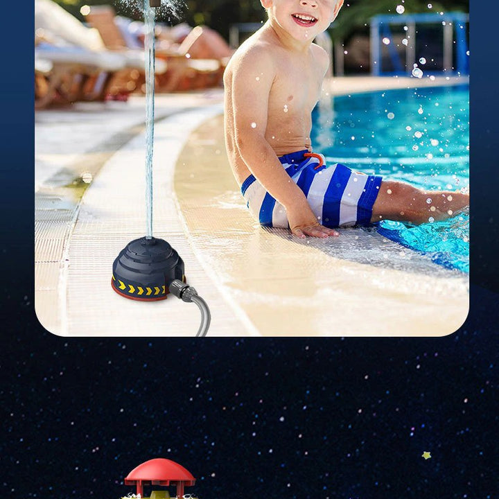 Cartoon Rocket Launcher Water Pressure Lift Sprinkler Ejection Lawn Waterfall Spray Game Summer Outdoor Interactive Toy