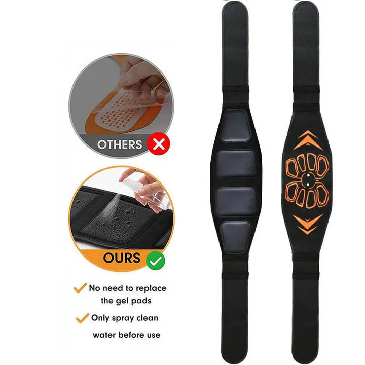 Electric Muscle Stimulator EMS Abdominal Toning Belt Smart Muscle Toner USB Recharge Body Slimming Belts Home Fitness Massager