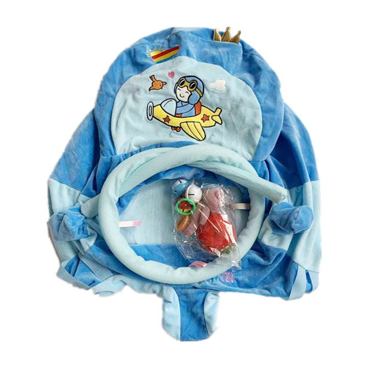 Cartoon Infant Learning Sit Sofa Skin Plush Support Feeding Chair Without Cotton