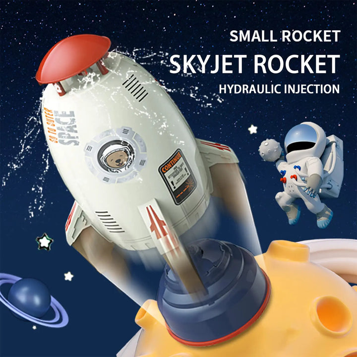 Cartoon Rocket Launcher Water Pressure Lift Sprinkler Ejection Lawn Waterfall Spray Game Summer Outdoor Interactive Toy