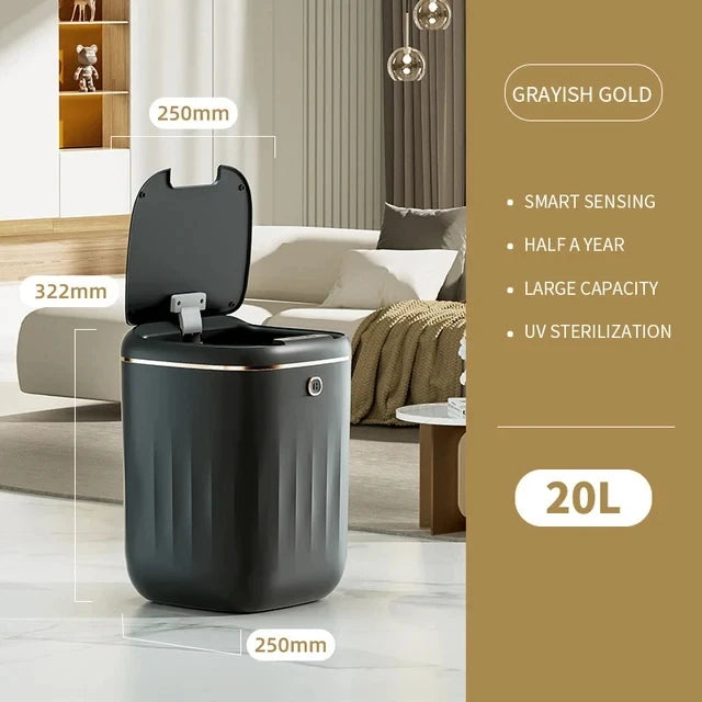 Smart Trash Can 20L – Automatic Sensor & Waterproof Lid