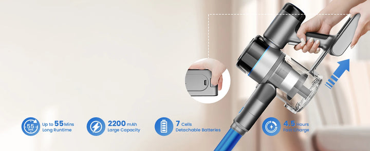 INSE S9X Cordless Vacuum Cleaner – 400W Portable, 1–2L Capacity with Crevice Nozzle